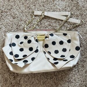 Polka Dot Cream and Black Women's Betsey Johnson Bag